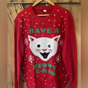 Ugly Christmas sweater, funny and cute for cat lovers